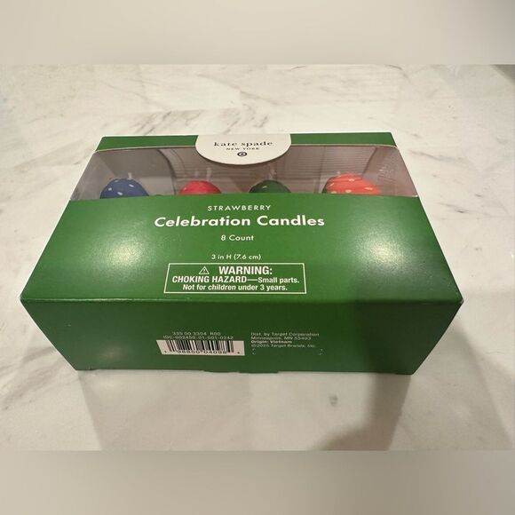 Kate Spade New York x Target 8pk Strawberries Celebration Candles NWT - Picture 6 of 8